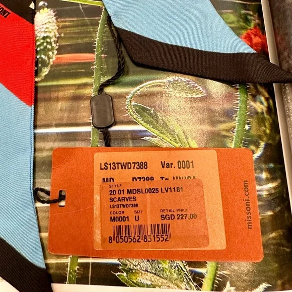 NWT Authentic Missoni Twill Scarf in Zebra Print 💯Silk - Picture 2 of 5